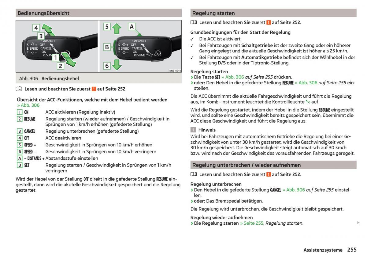 Skoda Kodiaq Handbuch / page 257