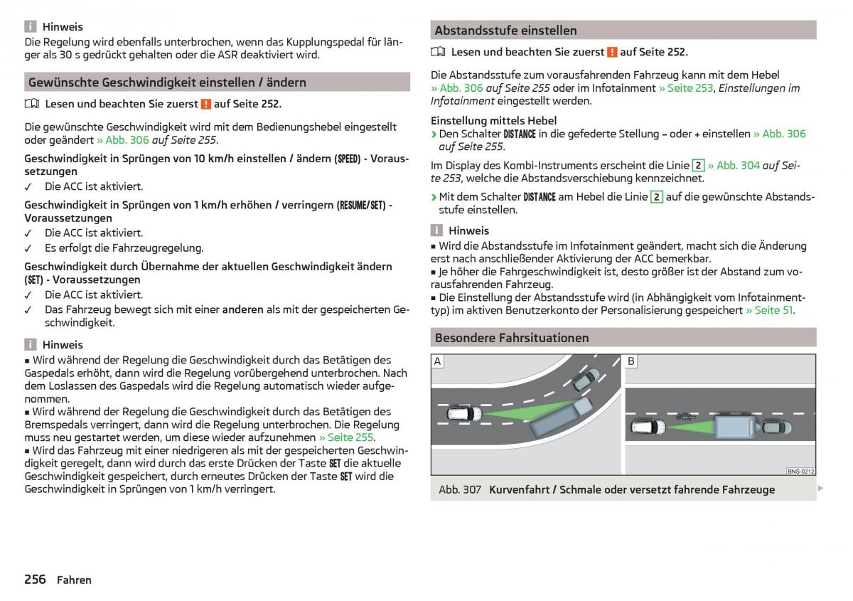 Skoda Kodiaq Handbuch / page 258