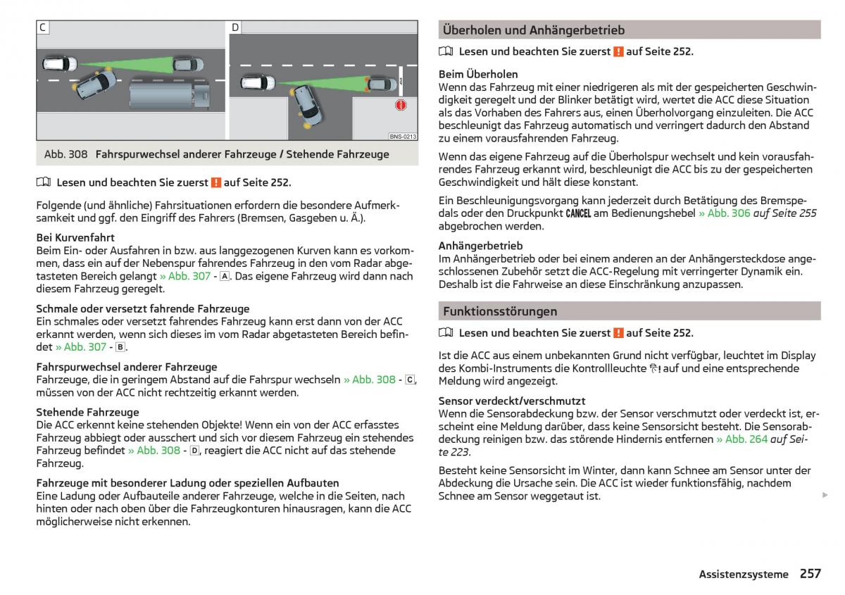 Skoda Kodiaq Handbuch / page 259