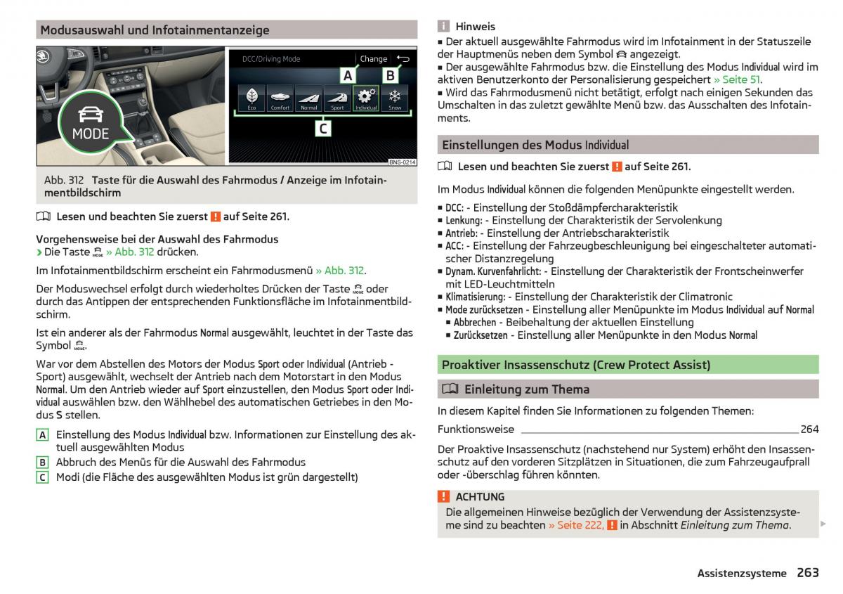 Skoda Kodiaq Handbuch / page 265