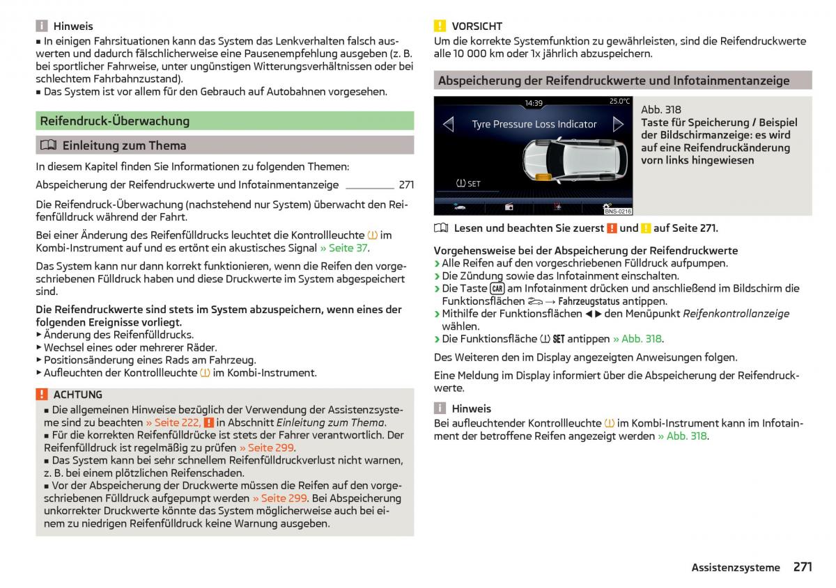 Skoda Kodiaq Handbuch / page 273