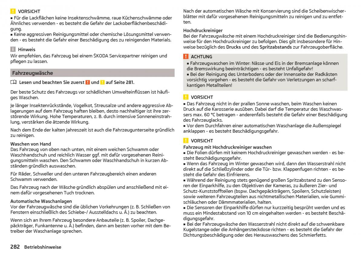 Skoda Kodiaq Handbuch / page 284