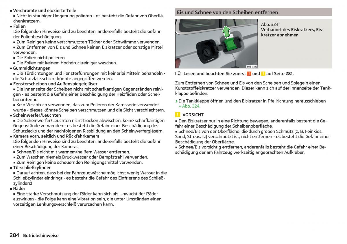 Skoda Kodiaq Handbuch / page 286