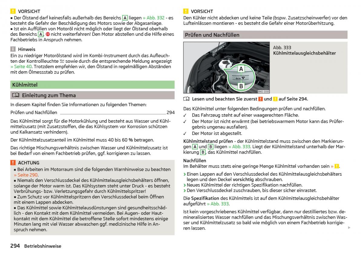 Skoda Kodiaq Handbuch / page 296