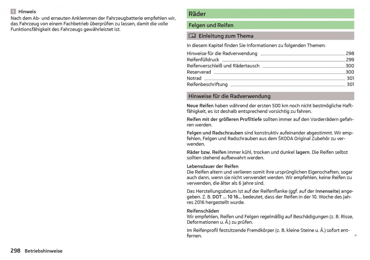 Skoda Kodiaq Handbuch / page 300