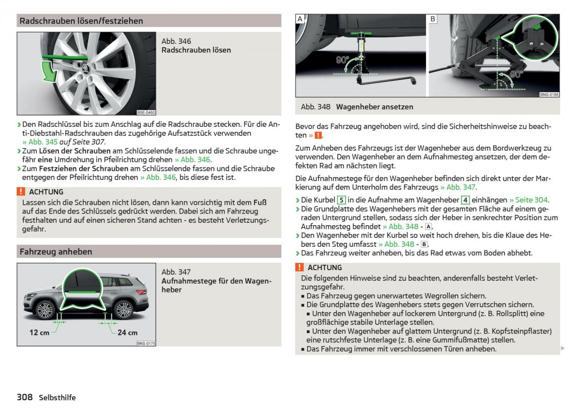 Skoda Kodiaq Handbuch / page 310