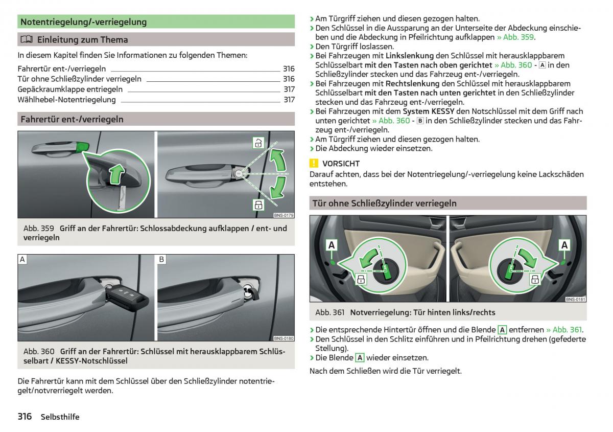 Skoda Kodiaq Handbuch / page 318