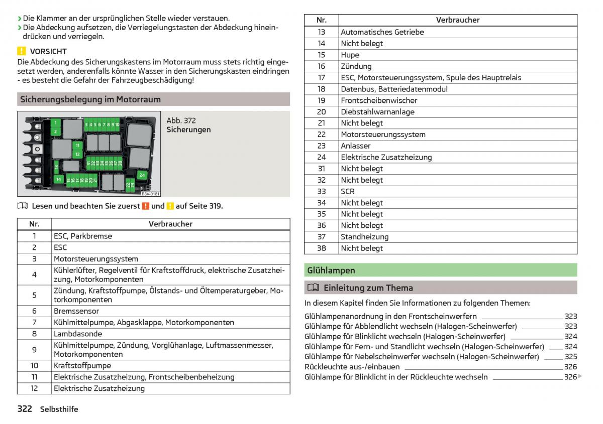 Skoda Kodiaq Handbuch / page 324