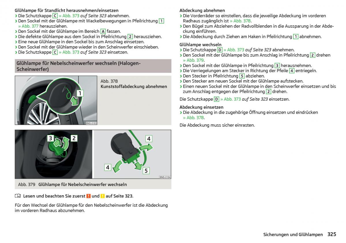 Skoda Kodiaq Handbuch / page 327