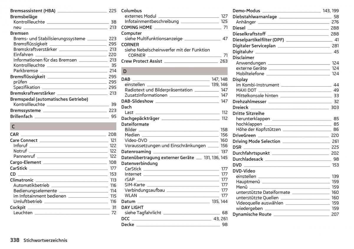 Skoda Kodiaq Handbuch / page 340