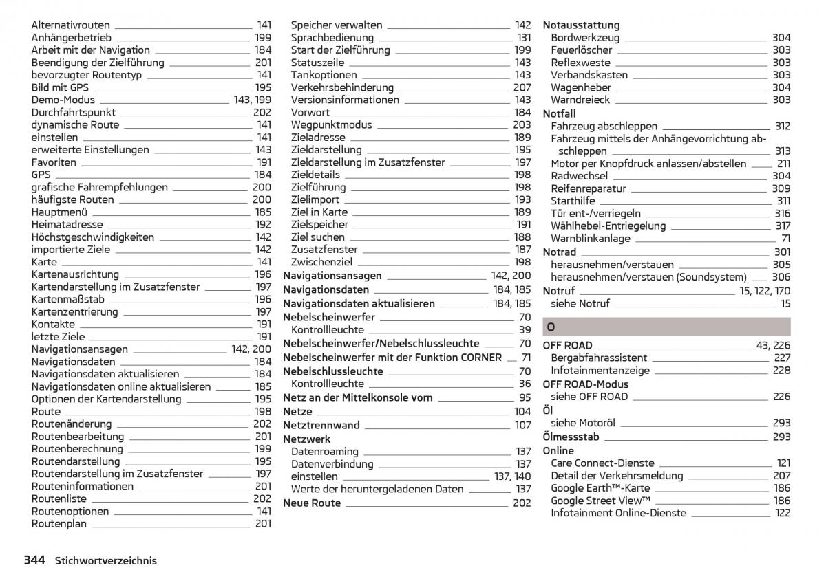 Skoda Kodiaq Handbuch / page 346