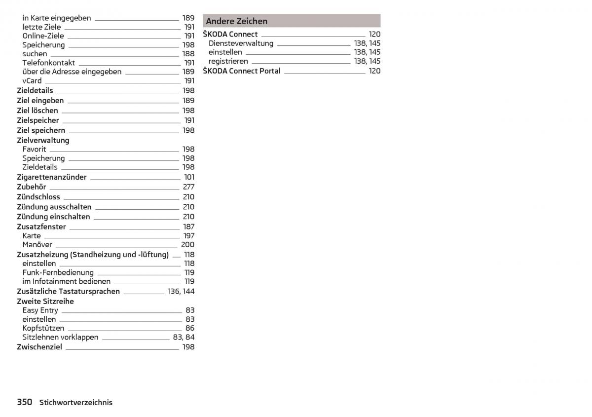 Skoda Kodiaq Handbuch / page 352