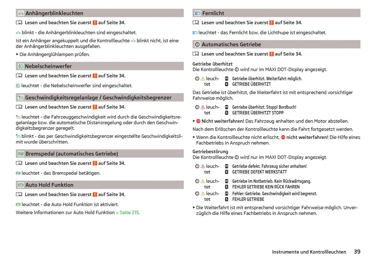 Skoda Kodiaq Handbuch / page 41