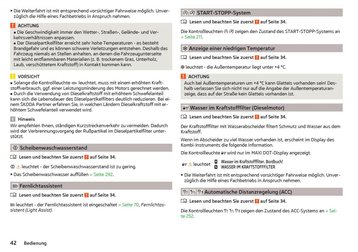 Skoda Kodiaq Handbuch / page 44