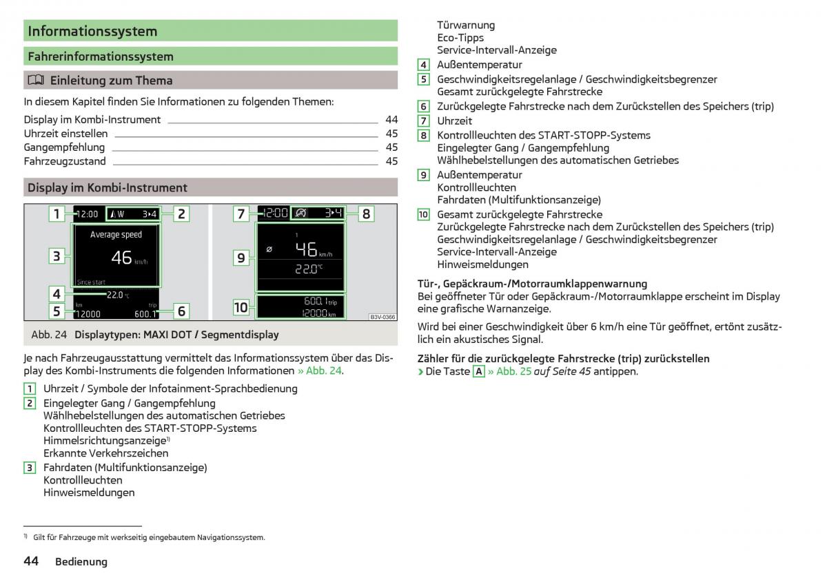 Skoda Kodiaq Handbuch / page 46