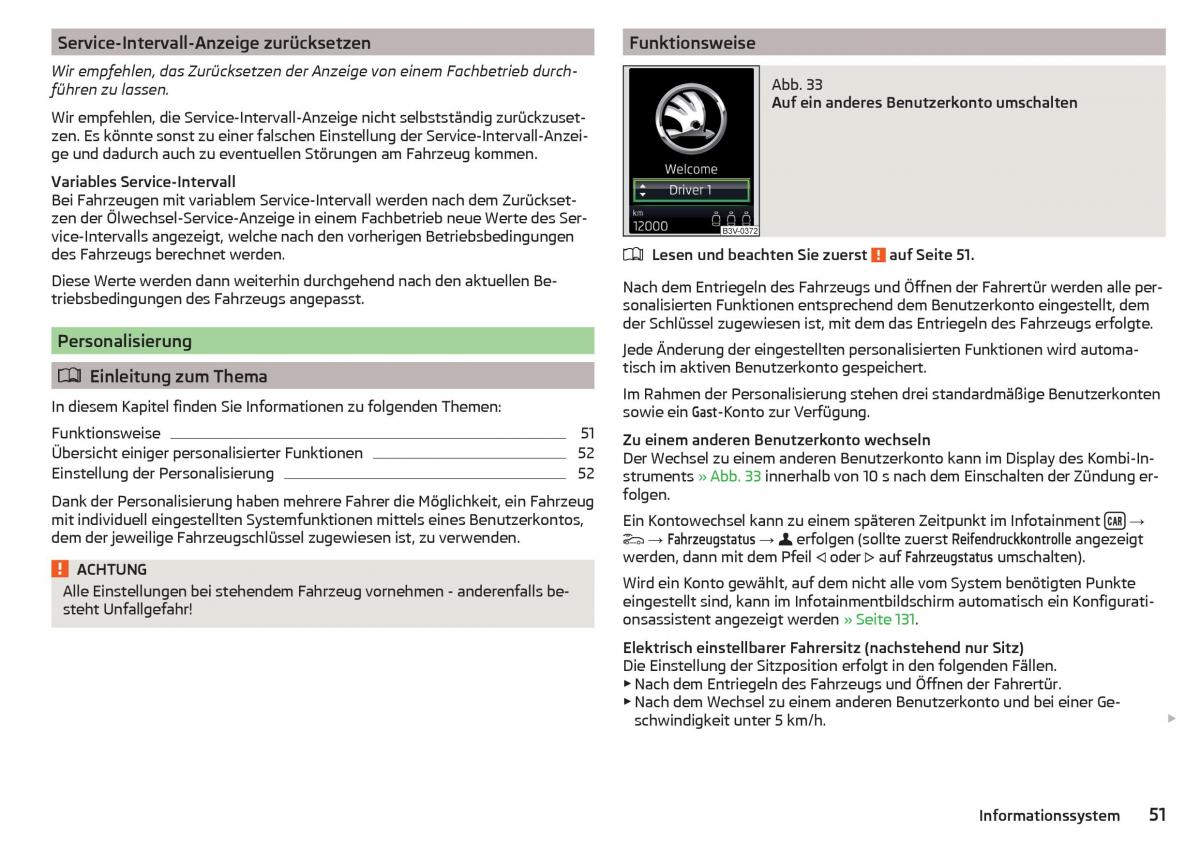 Skoda Kodiaq Handbuch / page 53