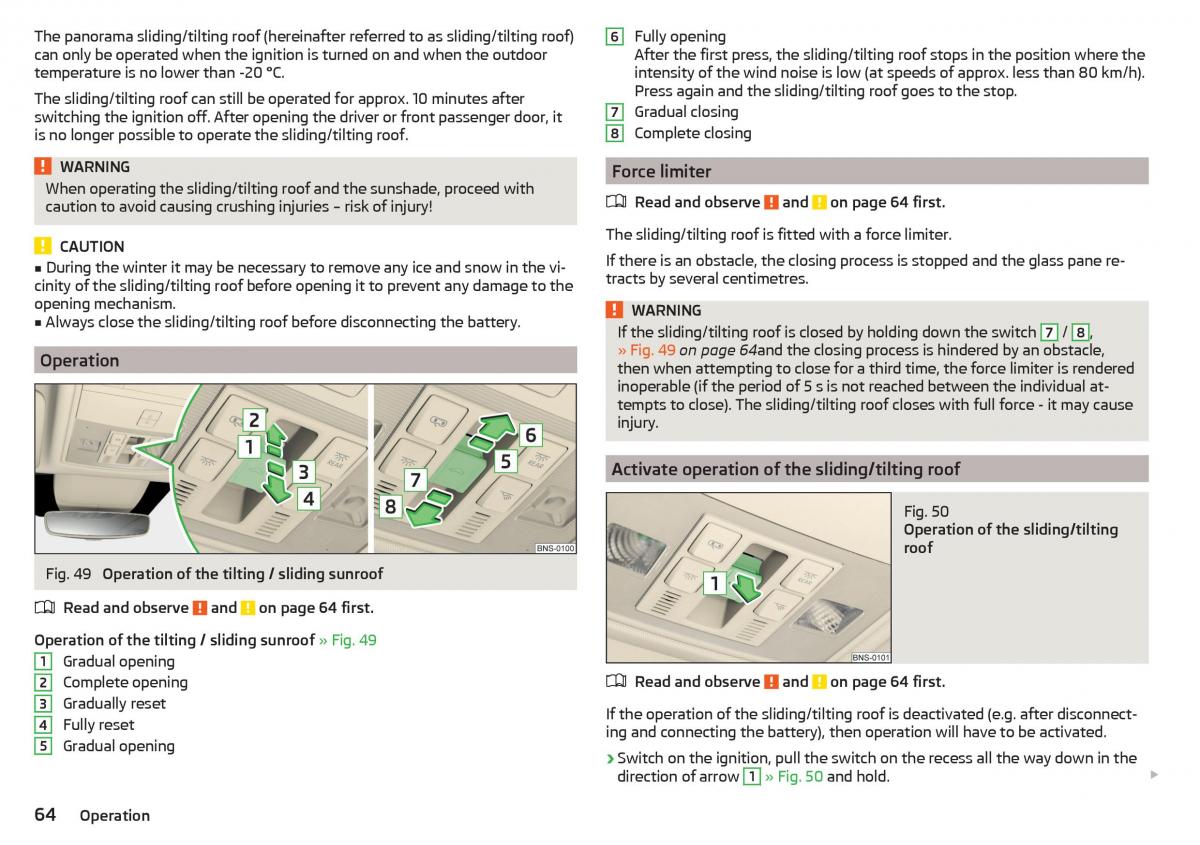 Skoda Kodiaq owners manual / page 66