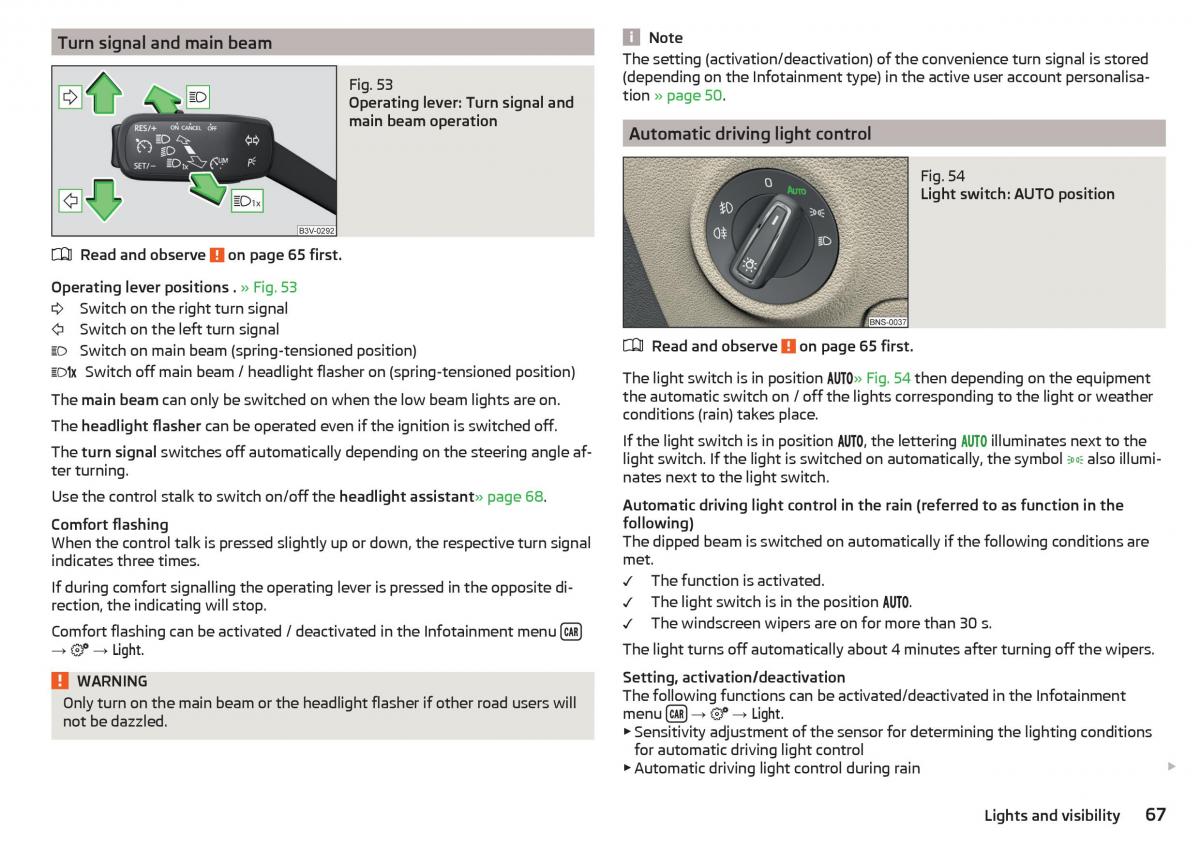 Skoda Kodiaq owners manual / page 69