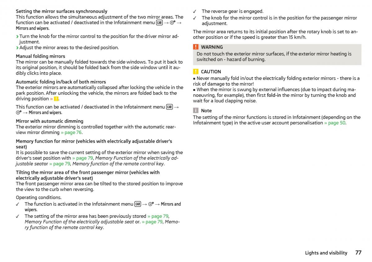 Skoda Kodiaq owners manual / page 79