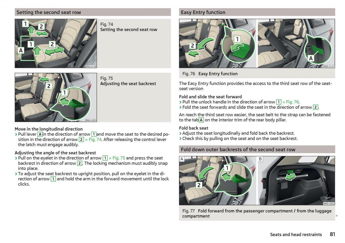 Skoda Kodiaq owners manual / page 83