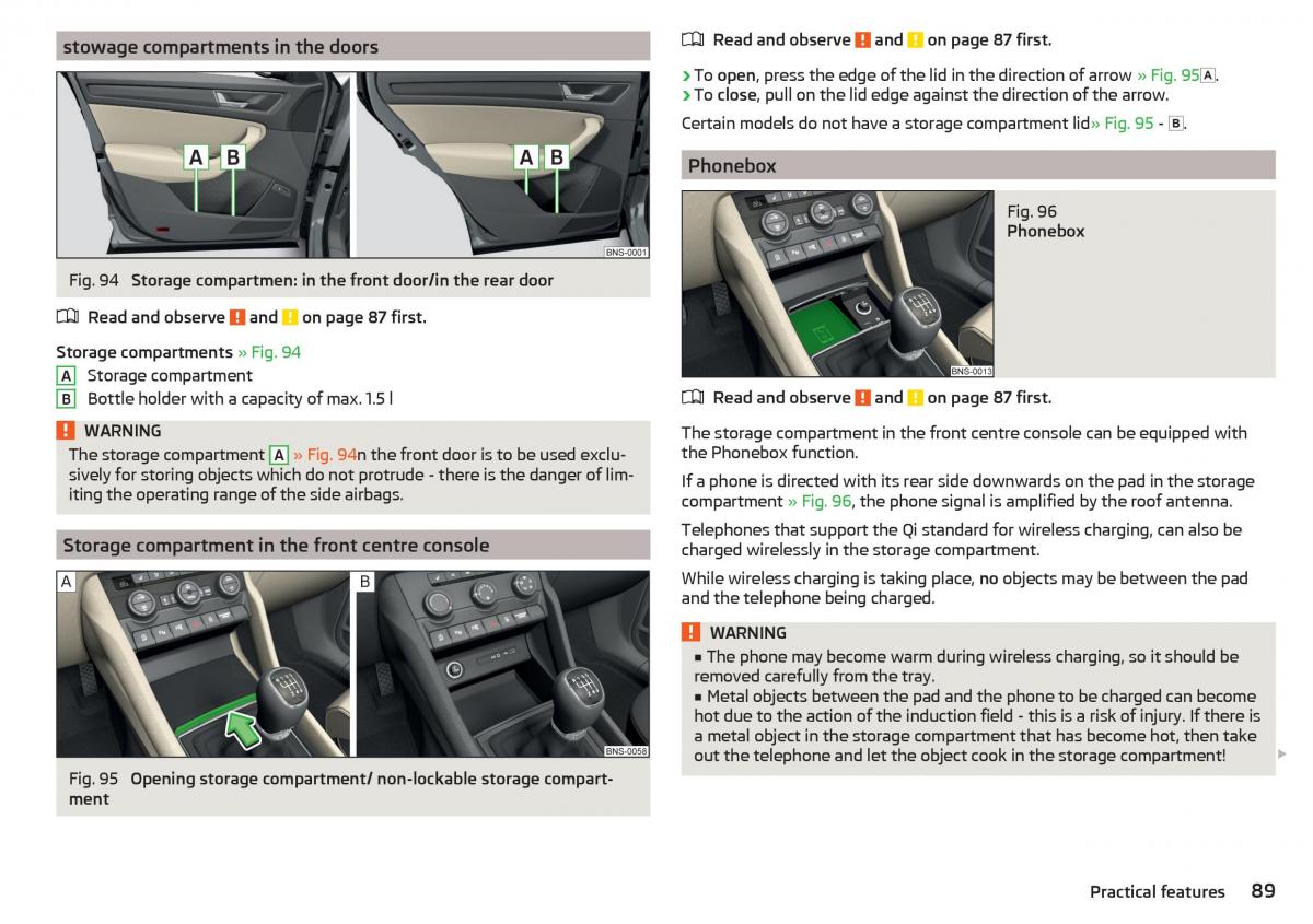 Skoda Kodiaq owners manual / page 91