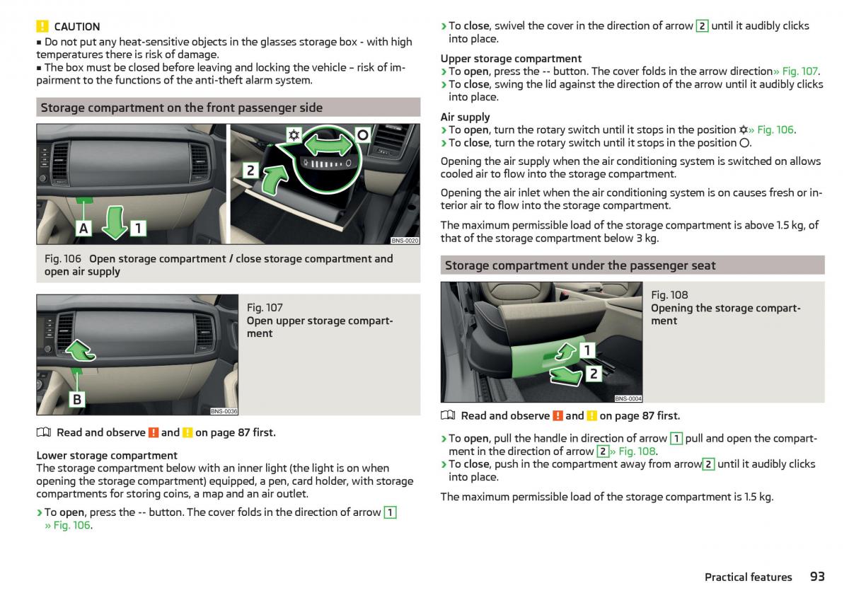 Skoda Kodiaq owners manual / page 95