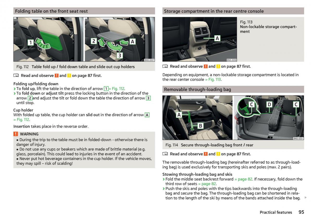 Skoda Kodiaq owners manual / page 97