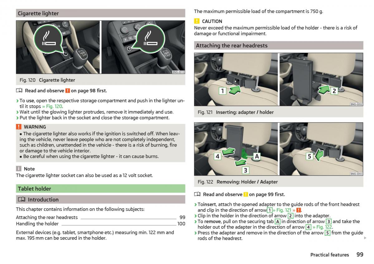 Skoda Kodiaq owners manual / page 101