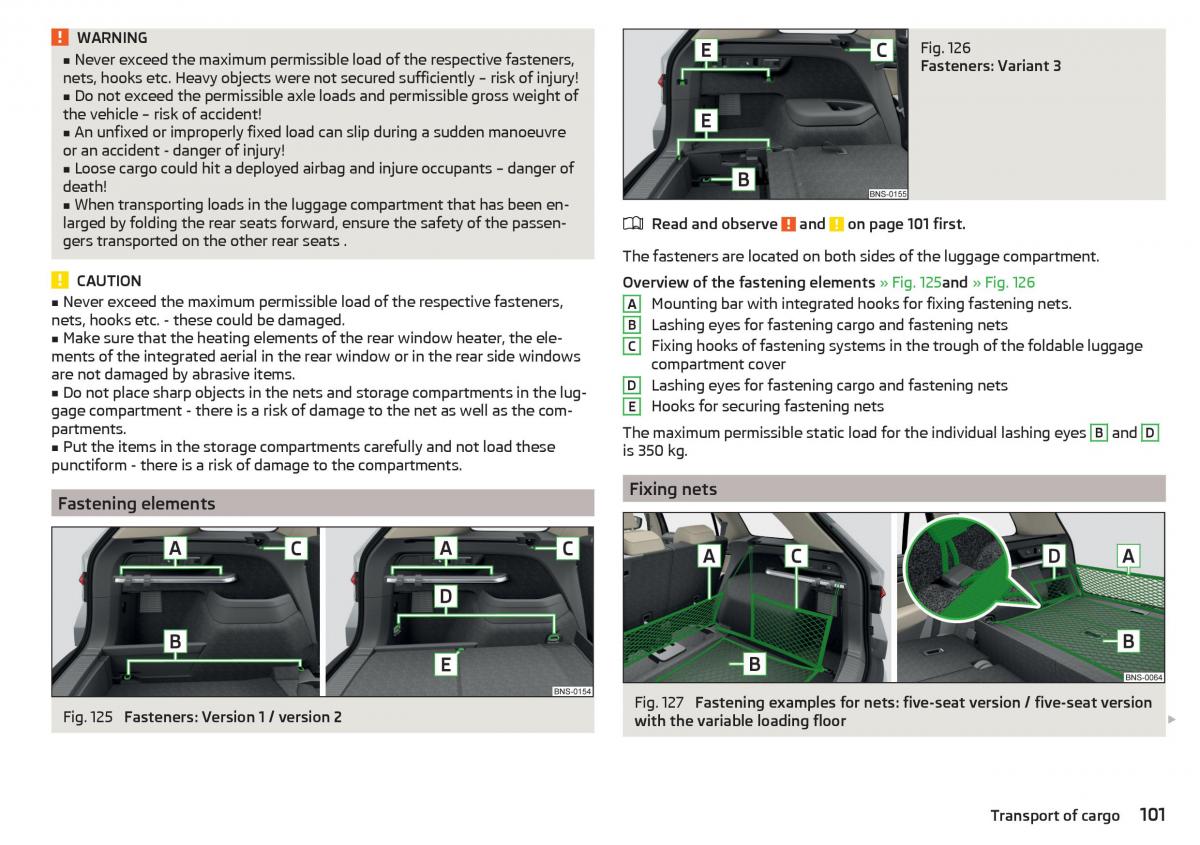 Skoda Kodiaq owners manual / page 103