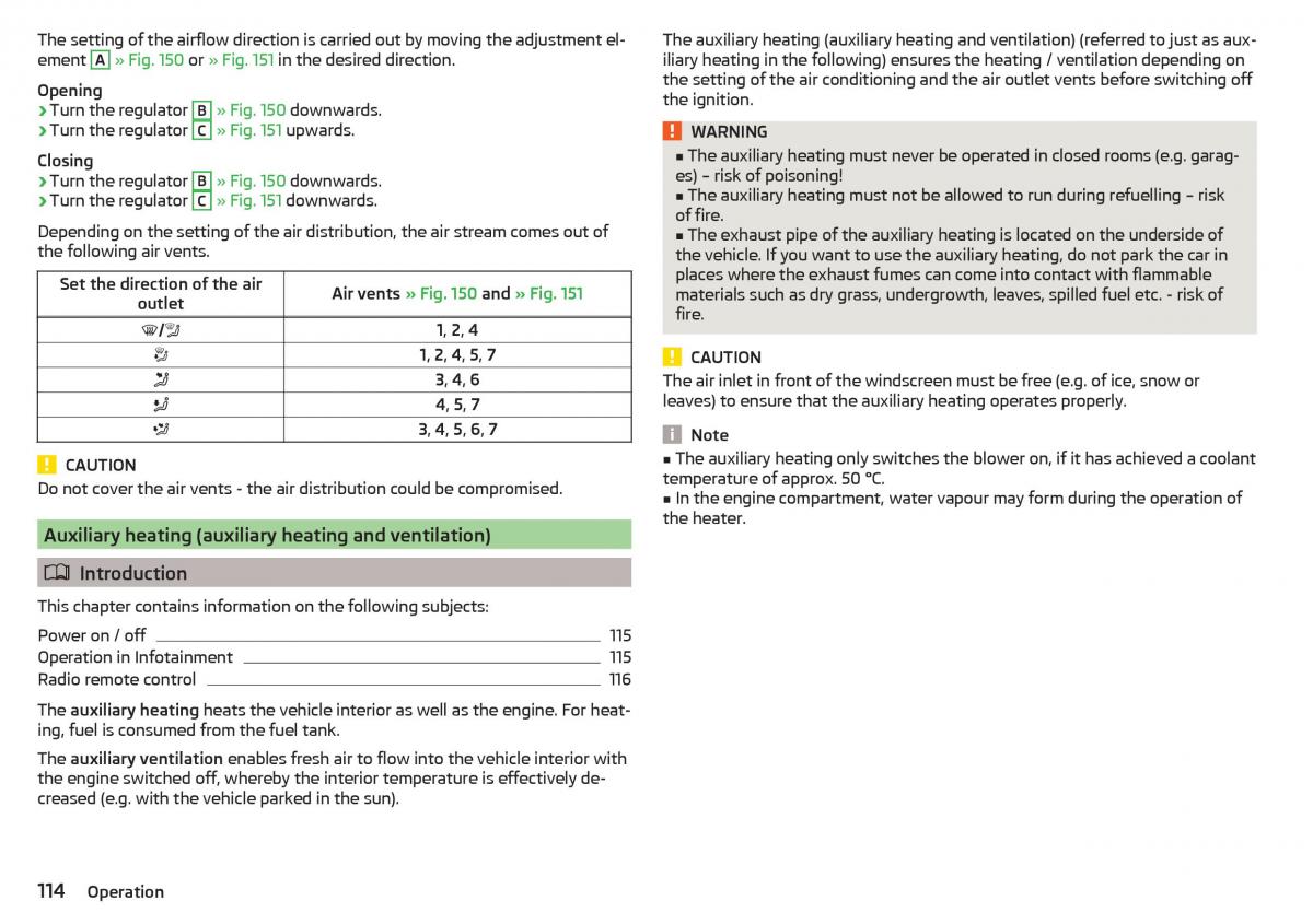 Skoda Kodiaq owners manual / page 116