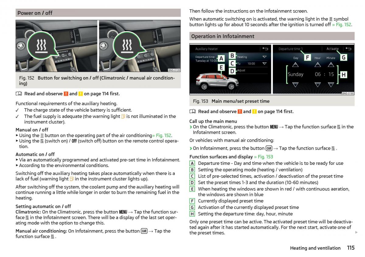 Skoda Kodiaq owners manual / page 117