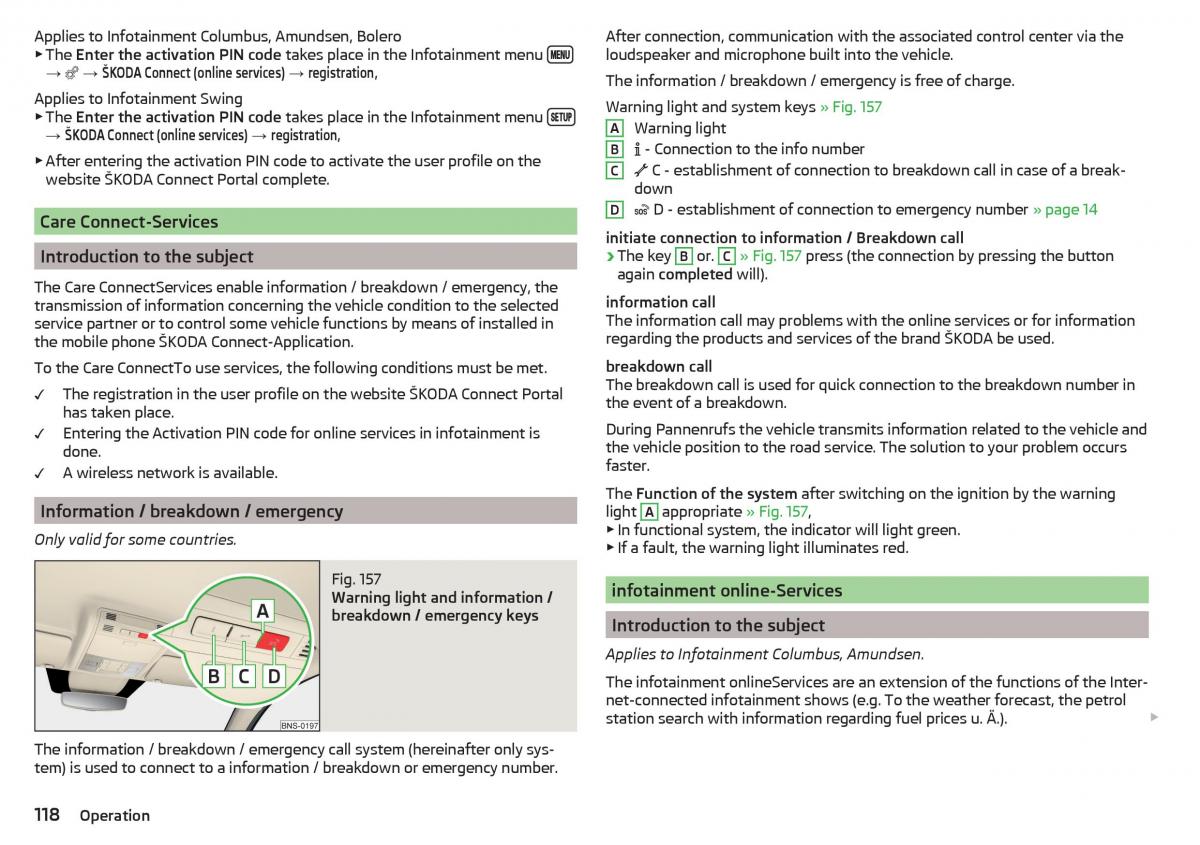 Skoda Kodiaq owners manual / page 120