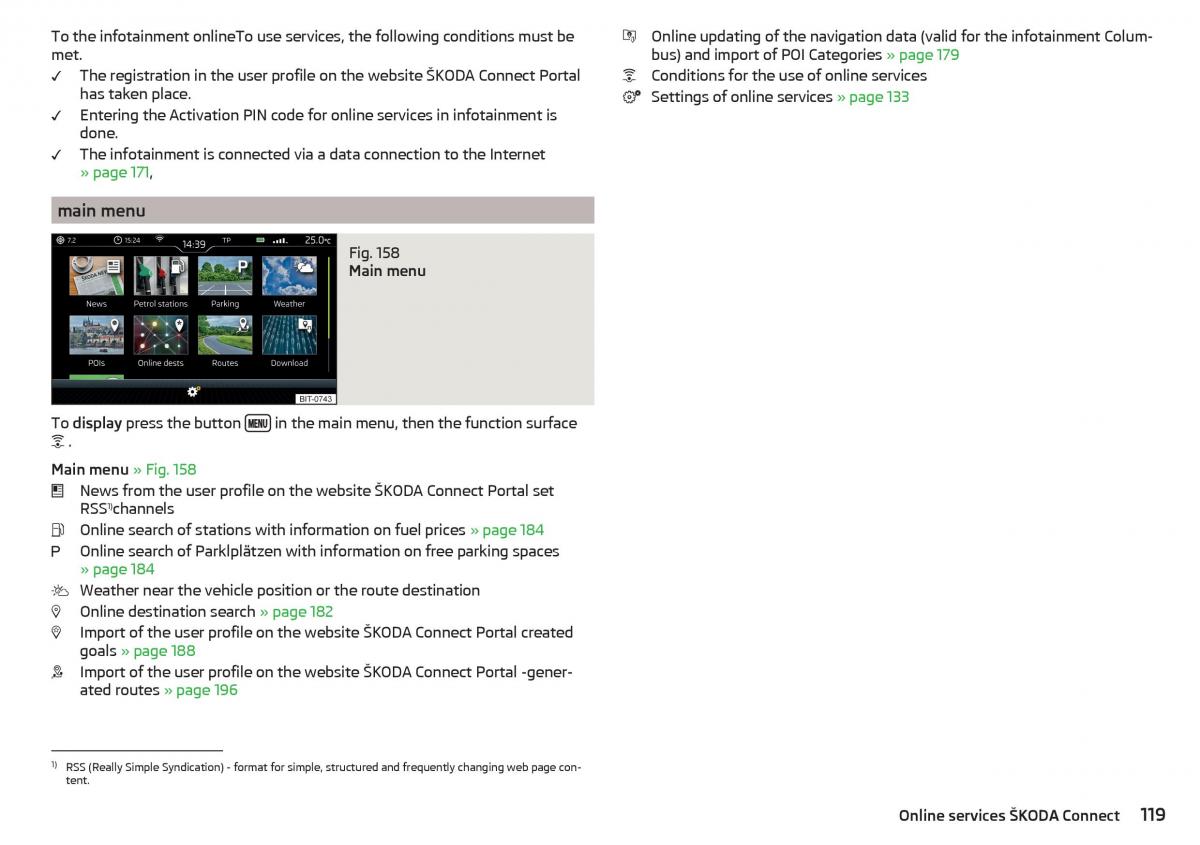 Skoda Kodiaq owners manual / page 121