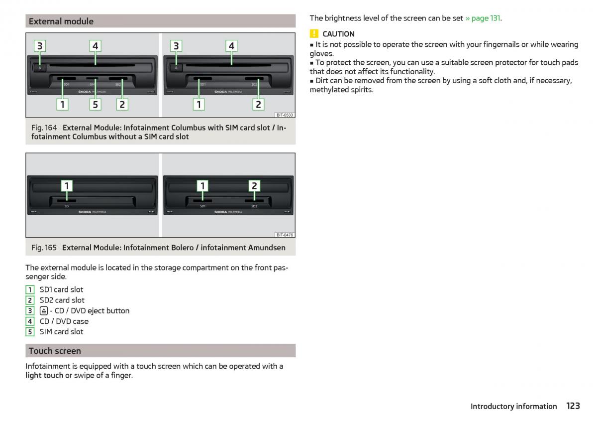 Skoda Kodiaq owners manual / page 125