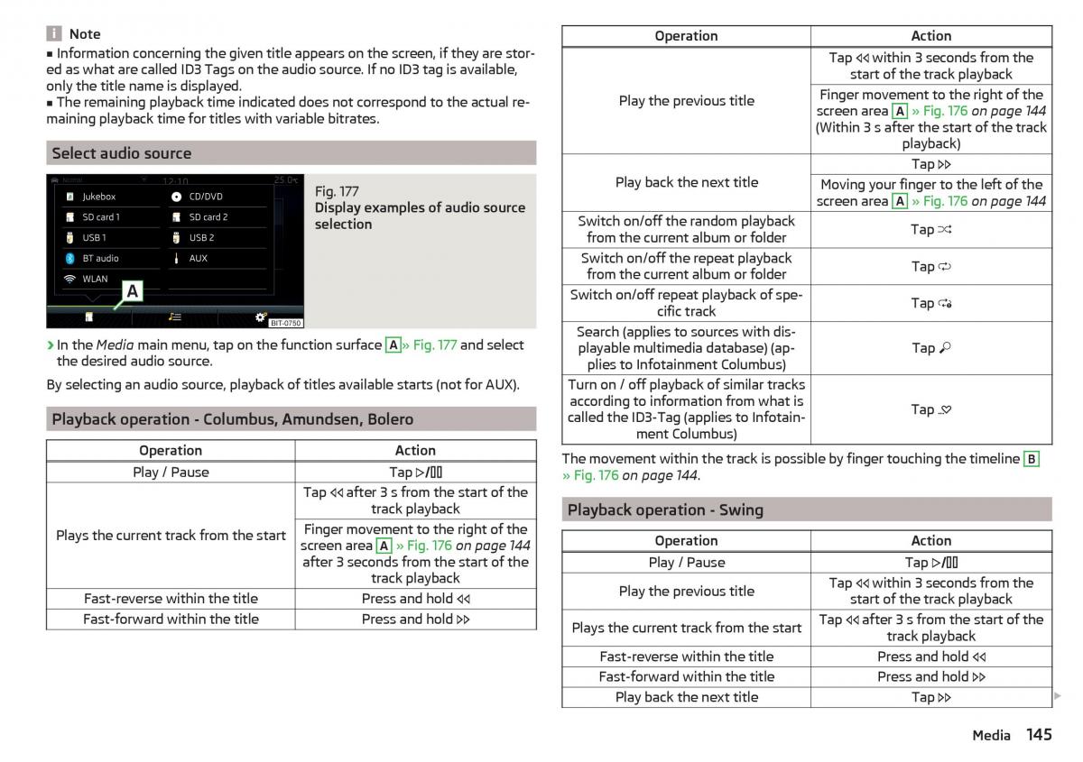 Skoda Kodiaq owners manual / page 147