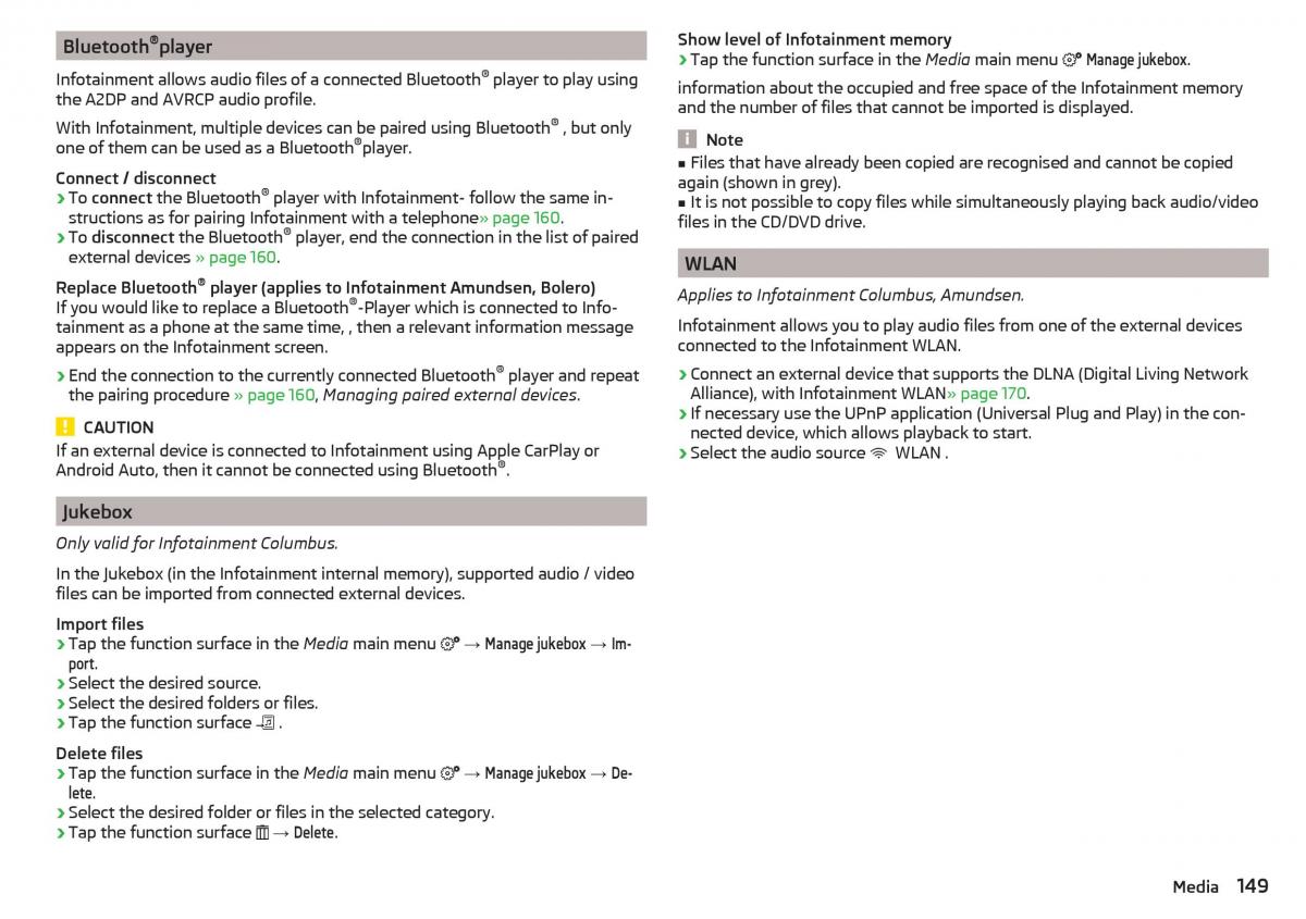 Skoda Kodiaq owners manual / page 151