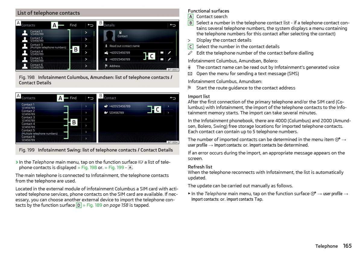 Skoda Kodiaq owners manual / page 167