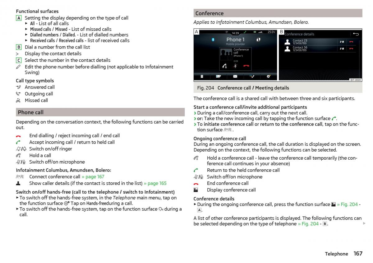 Skoda Kodiaq owners manual / page 169