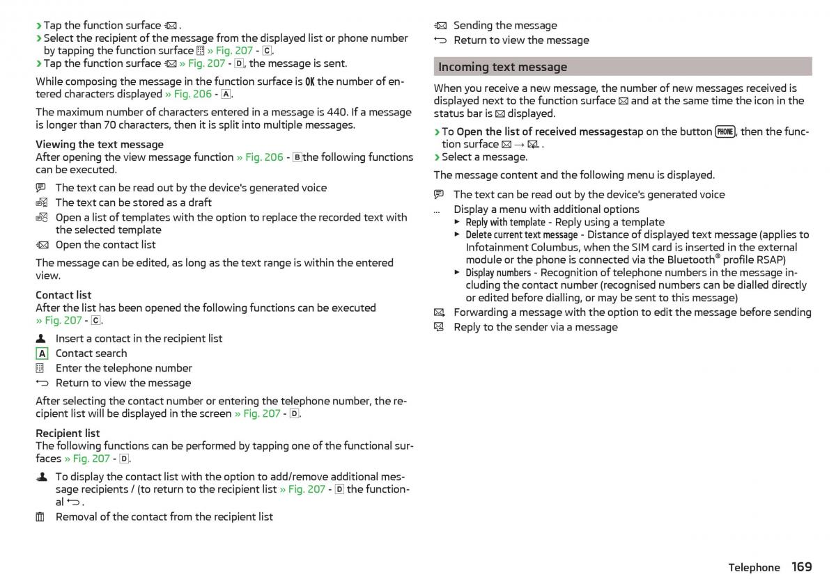 Skoda Kodiaq owners manual / page 171