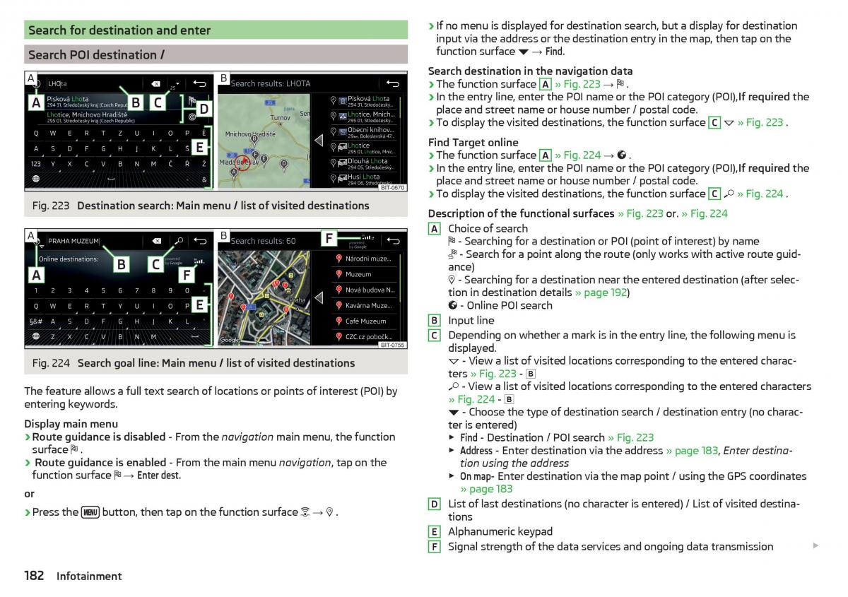 Skoda Kodiaq owners manual / page 184