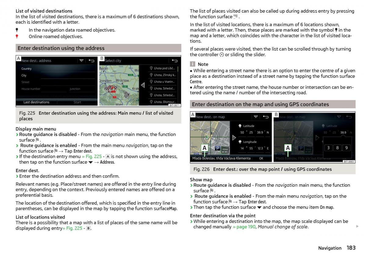 Skoda Kodiaq owners manual / page 185