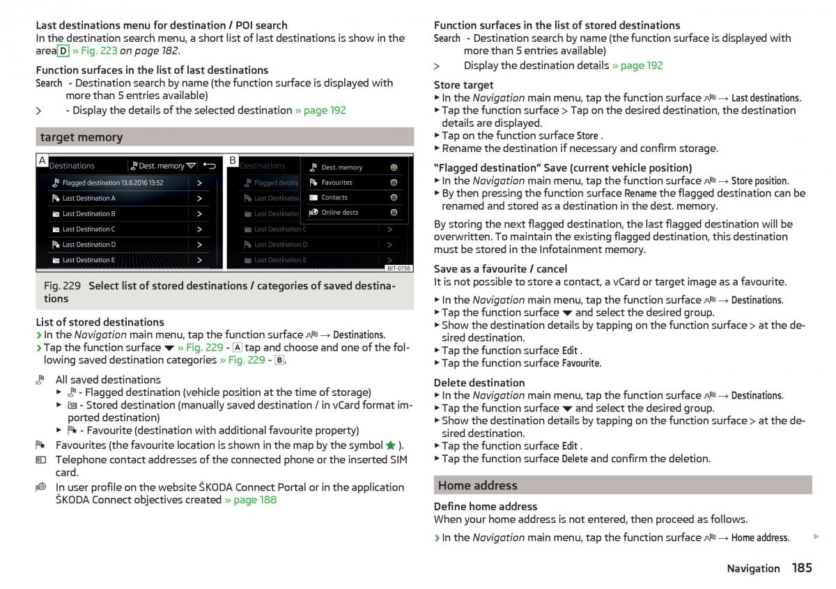 Skoda Kodiaq owners manual / page 187