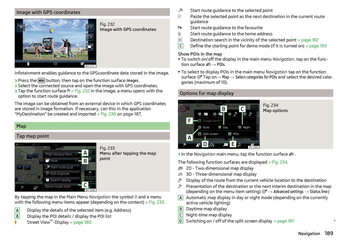 Skoda Kodiaq owners manual / page 191