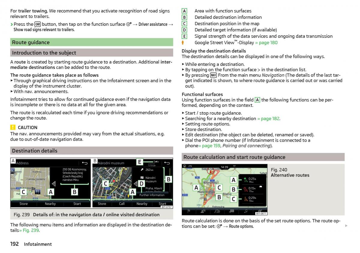 Skoda Kodiaq owners manual / page 194