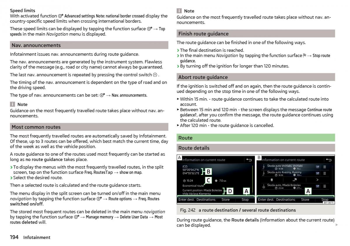 Skoda Kodiaq owners manual / page 196