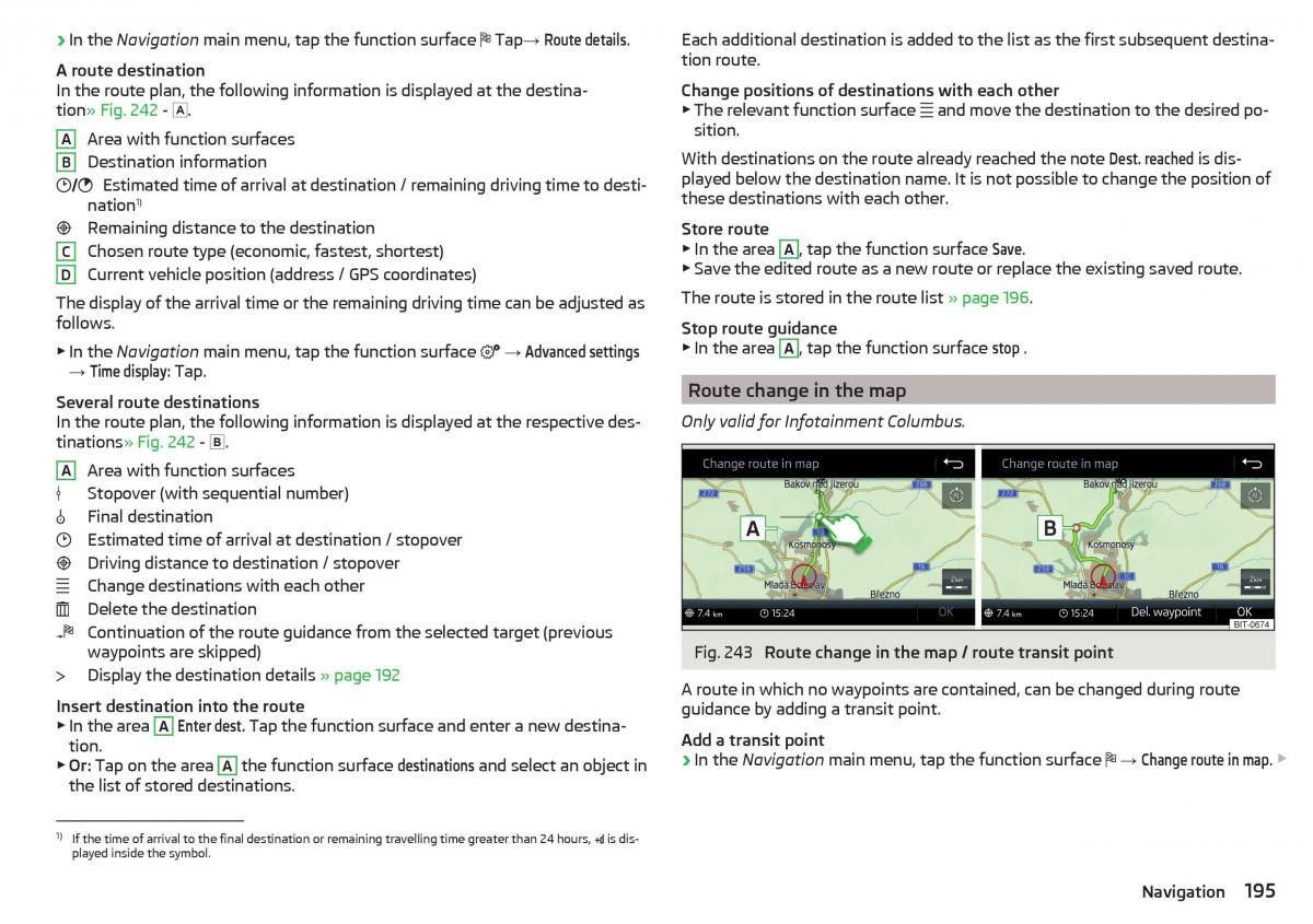 Skoda Kodiaq owners manual / page 197