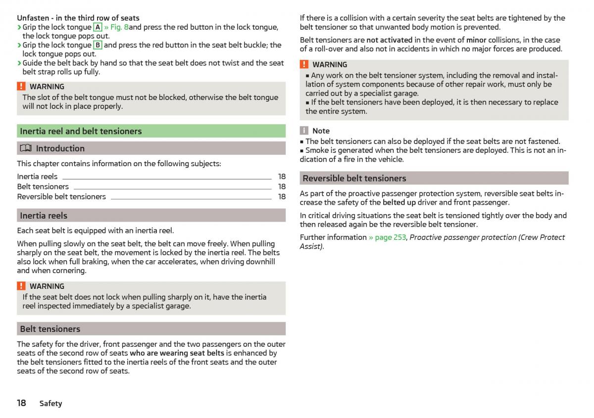 Skoda Kodiaq owners manual / page 20