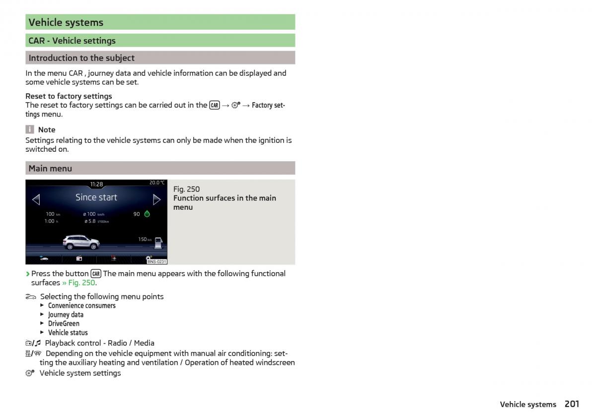 Skoda Kodiaq owners manual / page 203