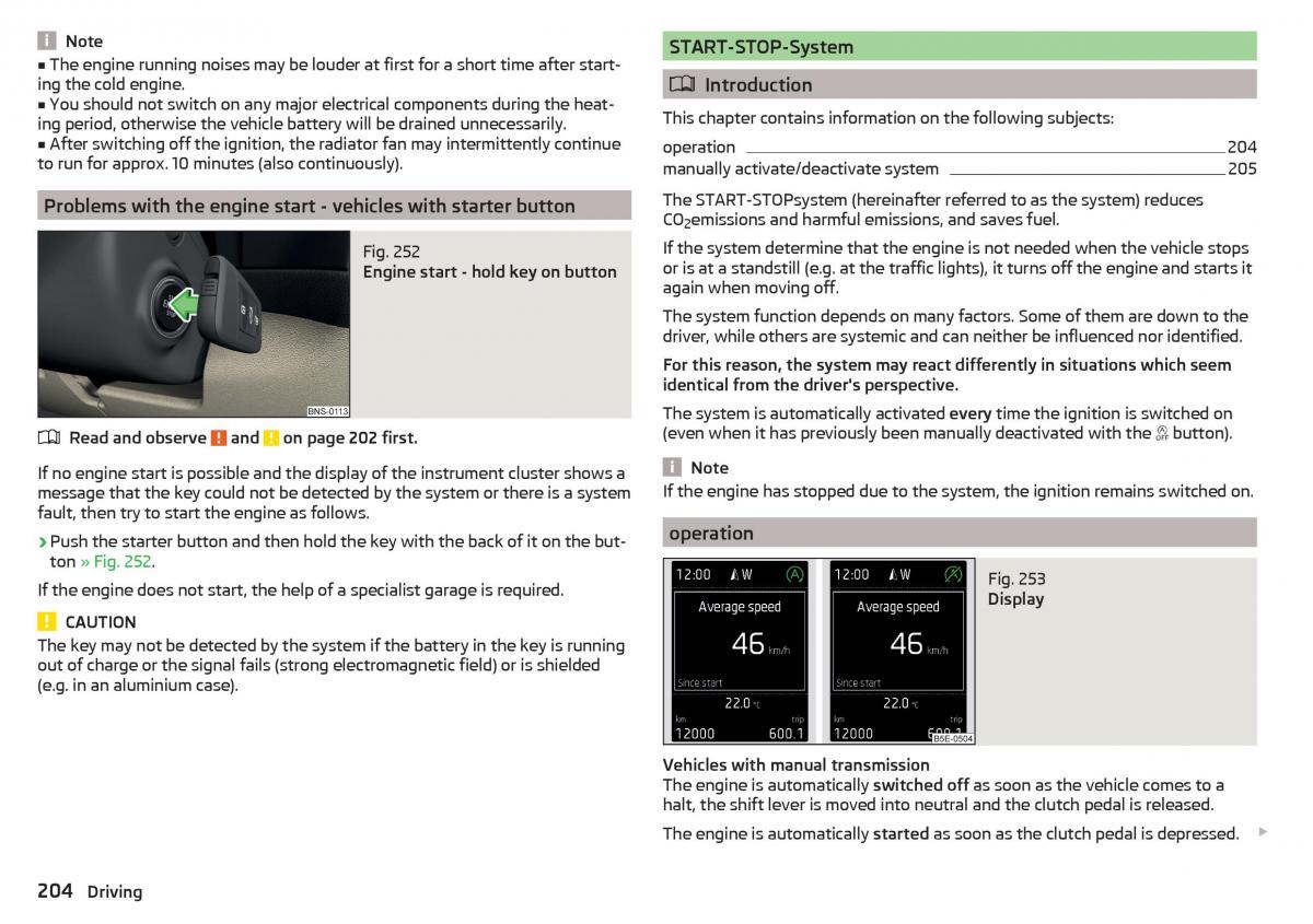 Skoda Kodiaq owners manual / page 206