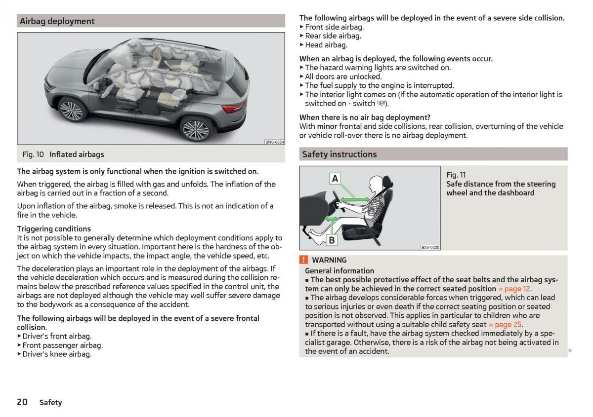 Skoda Kodiaq owners manual / page 22